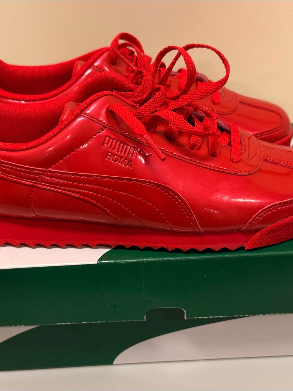 Puma Kids Roma Red Patent Sneakers